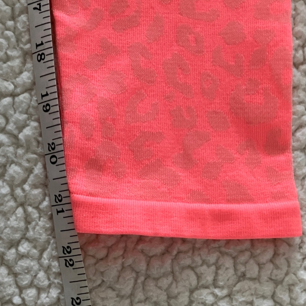 Vibrant Leopard Coral/Tan Kids Leggings - Picture 8 of 8